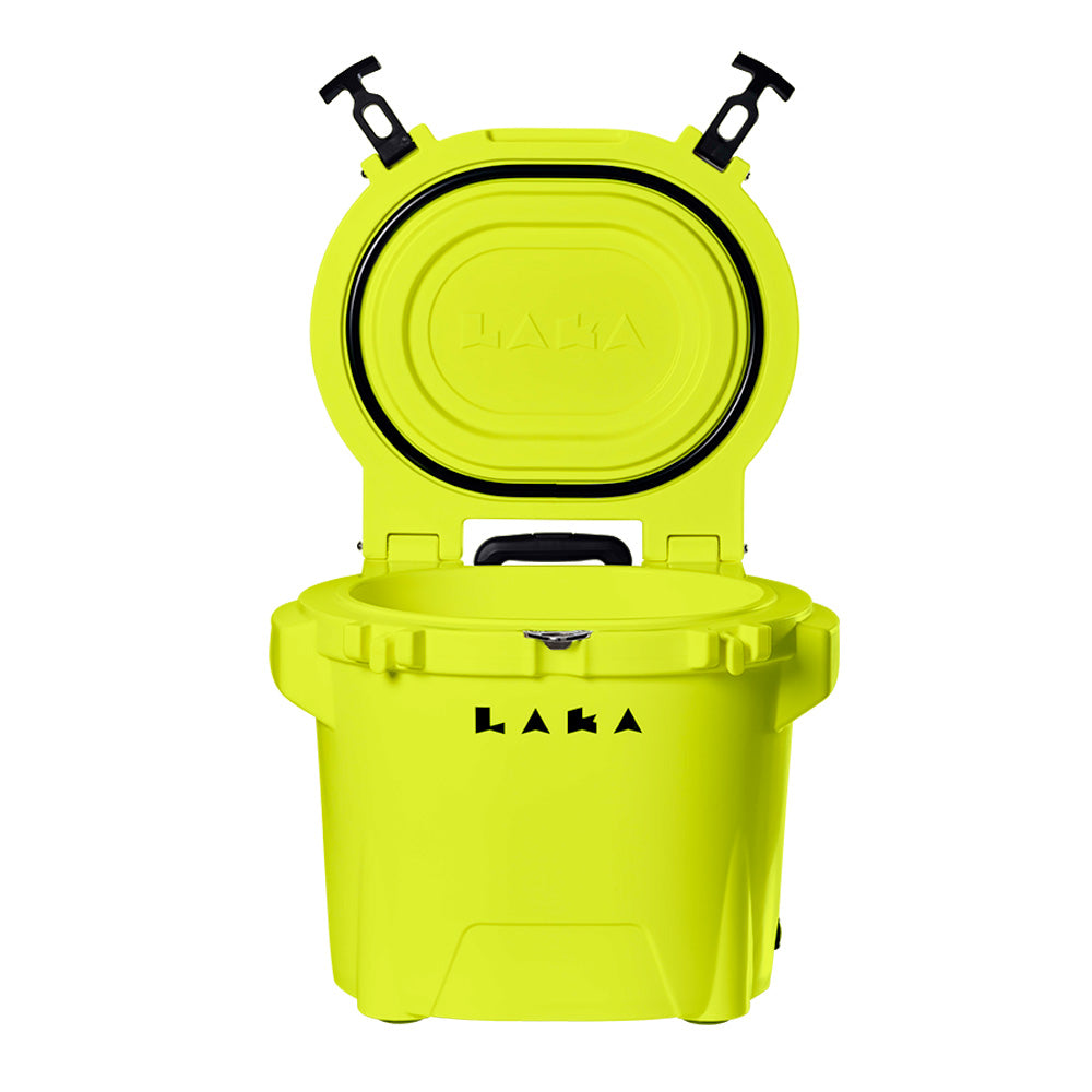 LAKA Coolers 30 Qt Cooler wTelescoping Handle Wheels Yellow 1087